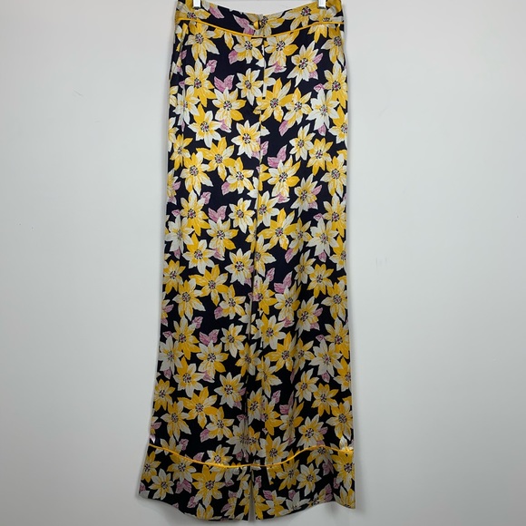 NWT Cinq a Sept Margot Floral Silk Wide-Leg Pant - Picture 3 of 6